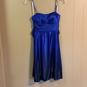 Blue sequined dress